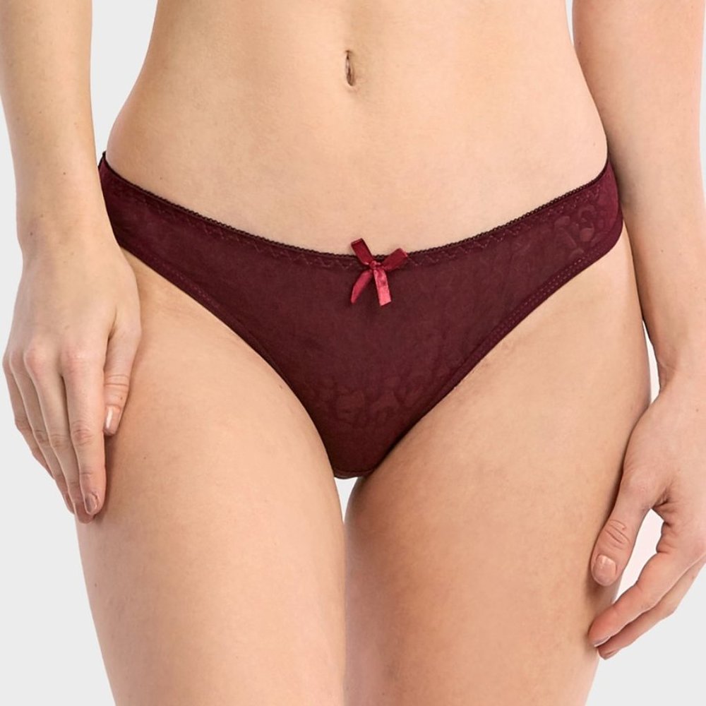 Thong Panties With Animal Print 6 Pack
